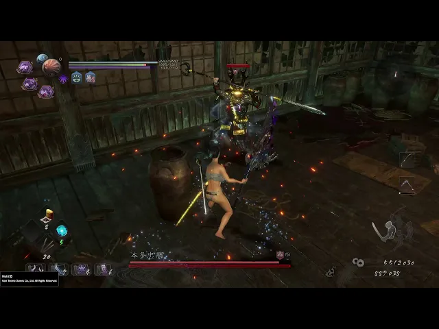 仁王2 nioh2 ng+ 本多忠勝 不穿裝 無傷 薙刀鐮 no damage